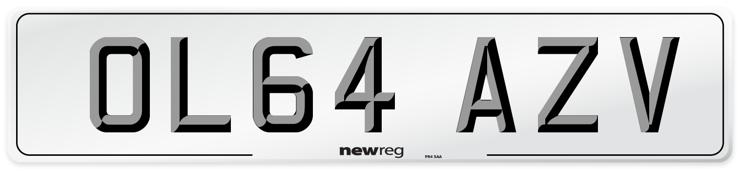 OL64 AZV Number Plate from New Reg